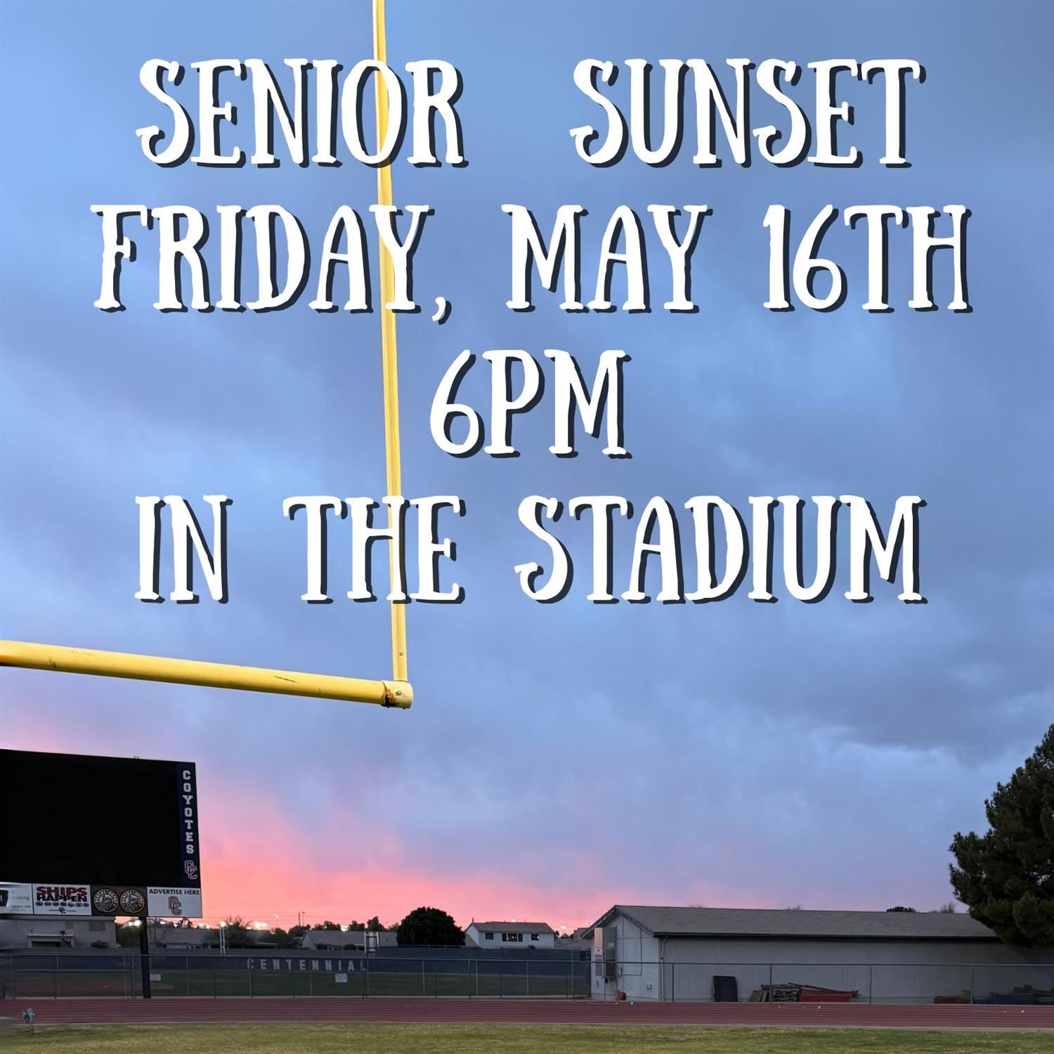 sunset with goal post